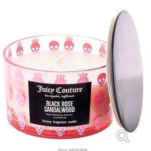 ✨Juicy Couture 3-wick candle HTF Black Rose + Sandalwood NWT